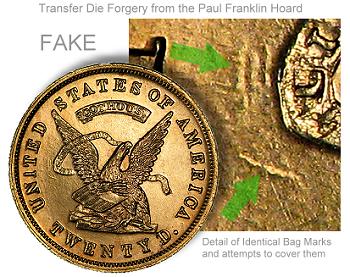 1853-Assay-Office-$20-Coins-Declared-Transfer-Die-Forgeries